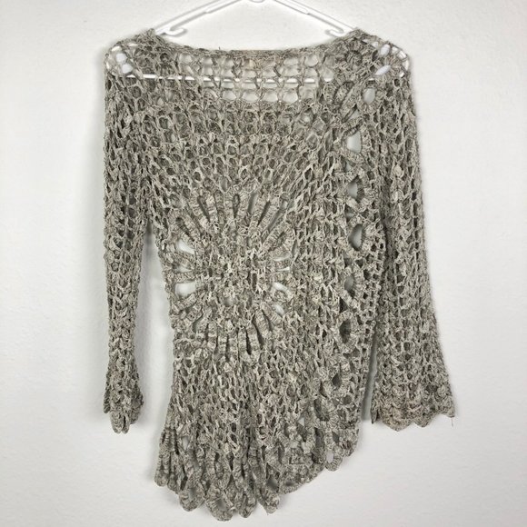 Boston Proper Daring Crochet Sweater Size S - Picture 5 of 7